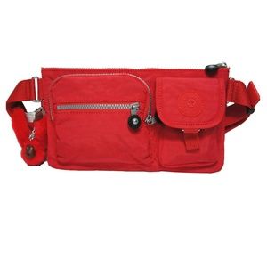 NWT Kipling Presto Waist Fanny Pack Bag & Wallet Cayenne Red